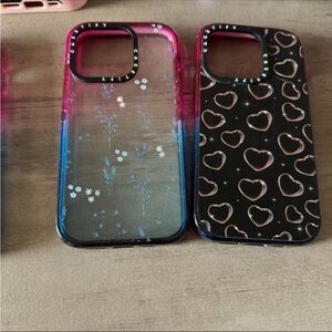 Casetify Pink-to-Blue Gradient Floral Phone Case